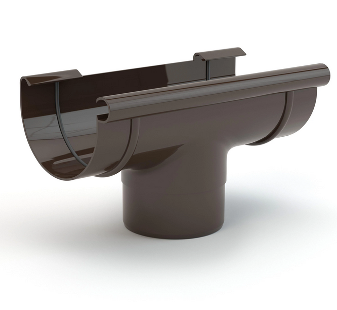 Лійка ринви Gamrat 75/63 мм Темно-коричневий (315-122-000) - фото 1