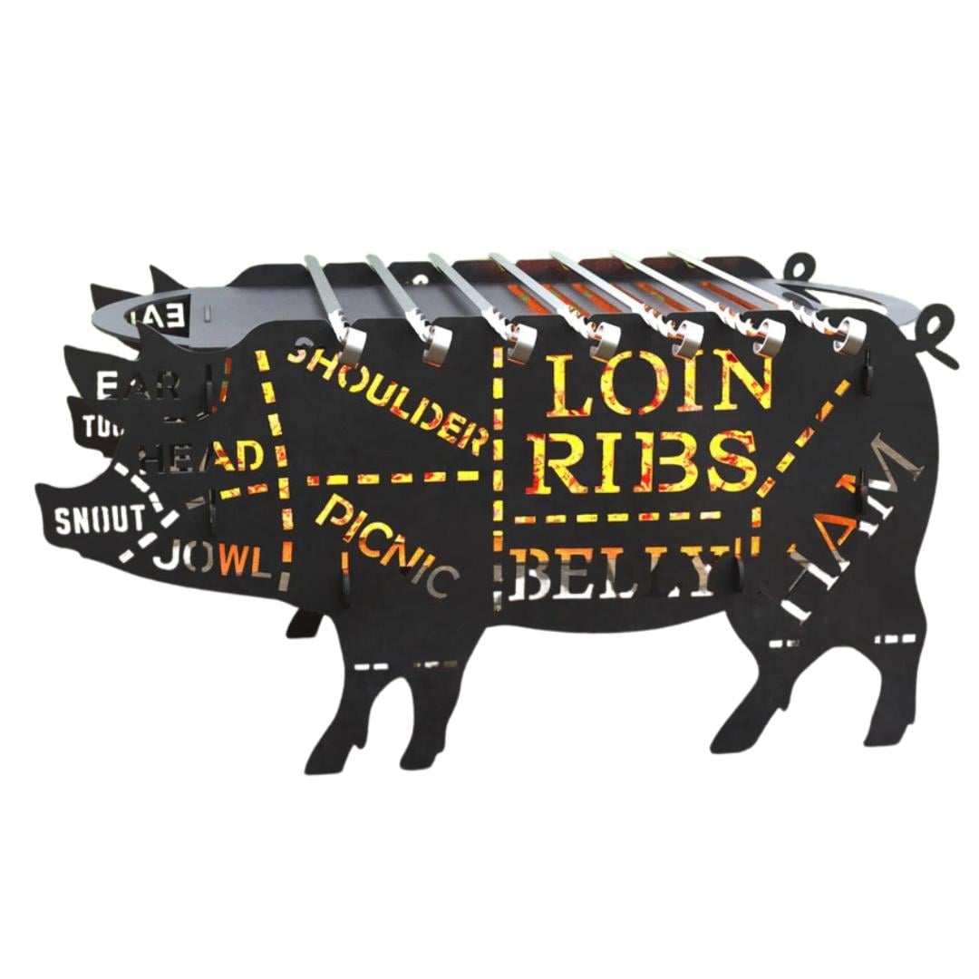 Мангал-гриль Carino Свинка разборная с грилем 600х350х305 мм металл 3 мм (34183479)