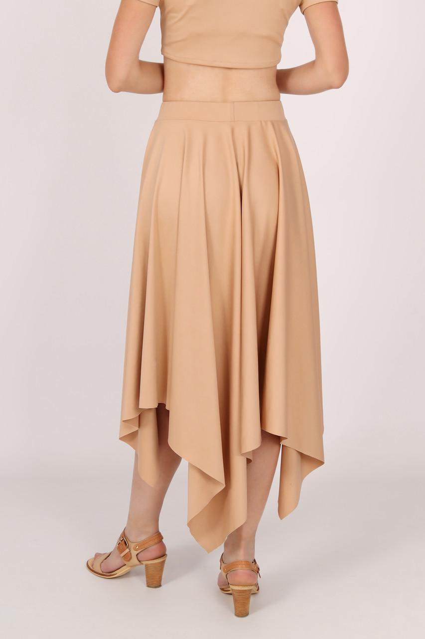 Юбка женская летняя асимметричная солнце р. 60 Бежевый (2493032711) - фото 4 Юбка женская летняя асимметричная солнце р. 60 Бежевый (2493032711) - фото 4