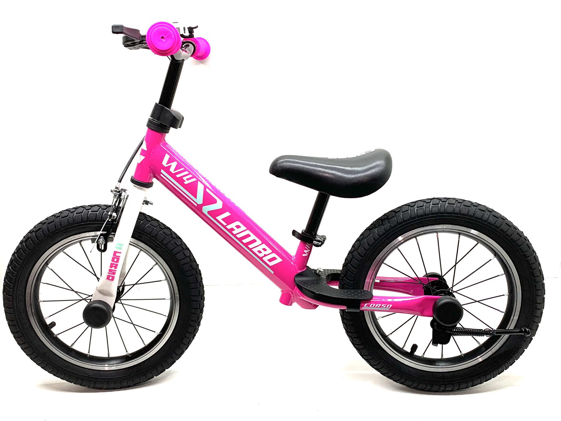 Беговел Corso Lambo стальная рама надувные колеса Розовый (LB-14962) - фото 3