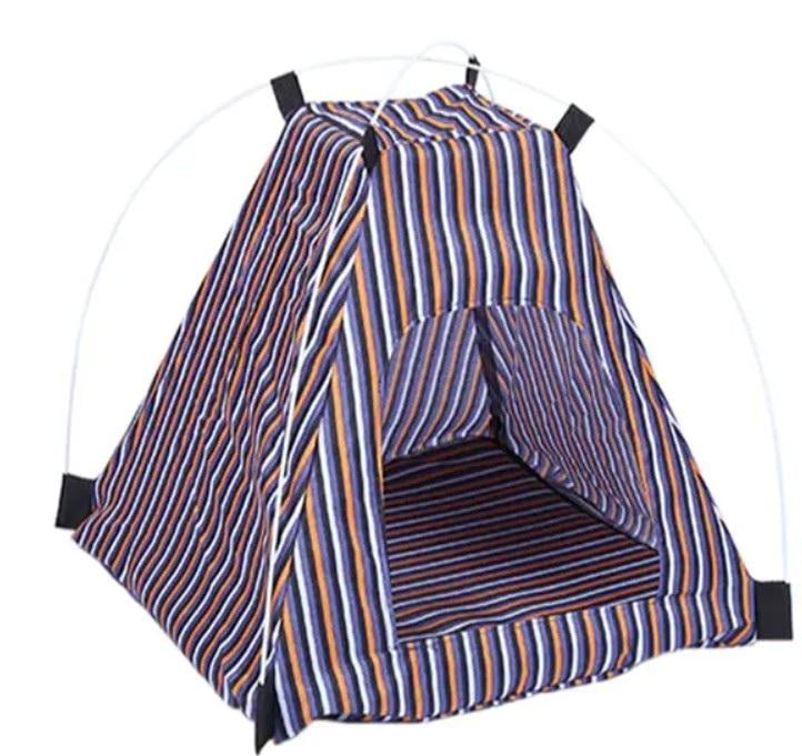 Намет для тварин PetSleep м'який з поліестеру 42x42x40 см Чорно-поморанчовий (190)