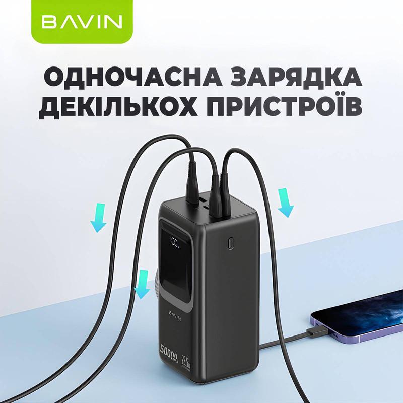 Повербанк BAVIN PC1032S 50000 mAh FAST CHARGING 22,5W Black (Y-PC1032S-BK) - фото 5