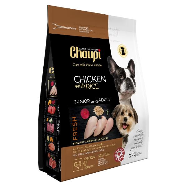 Корм для собак сухой CHOUPI для малых и средних пород курица с рисом 3,2 кг (000024465)