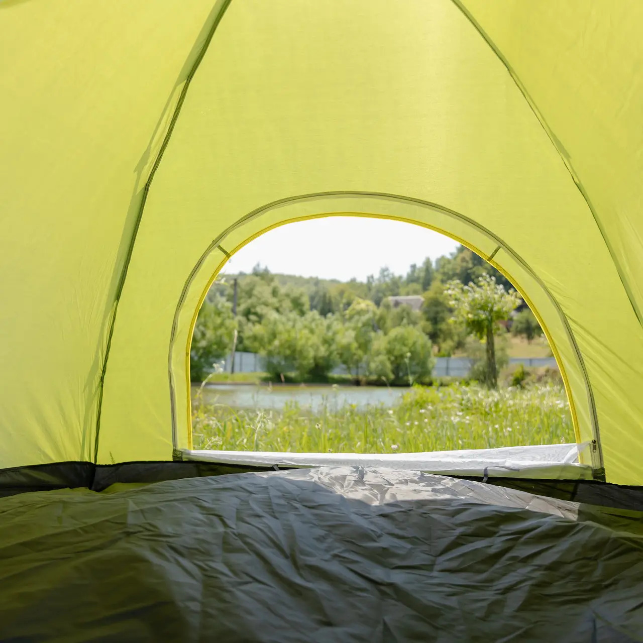 Палатка туристическая 2-местная автоматическая 200х200х140 см Салатовый (f4ea7331) - фото 3