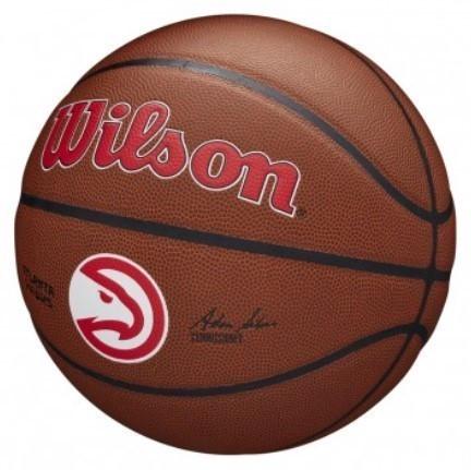 М'яч баскетбольний Wilson NBA Team Alliance Bskt Atl Hawks 7 Amber (WTB3100XBATL) - фото 2 М'яч баскетбольний Wilson NBA Team Alliance Bskt Atl Hawks 7 Amber (WTB3100XBATL) - фото 2