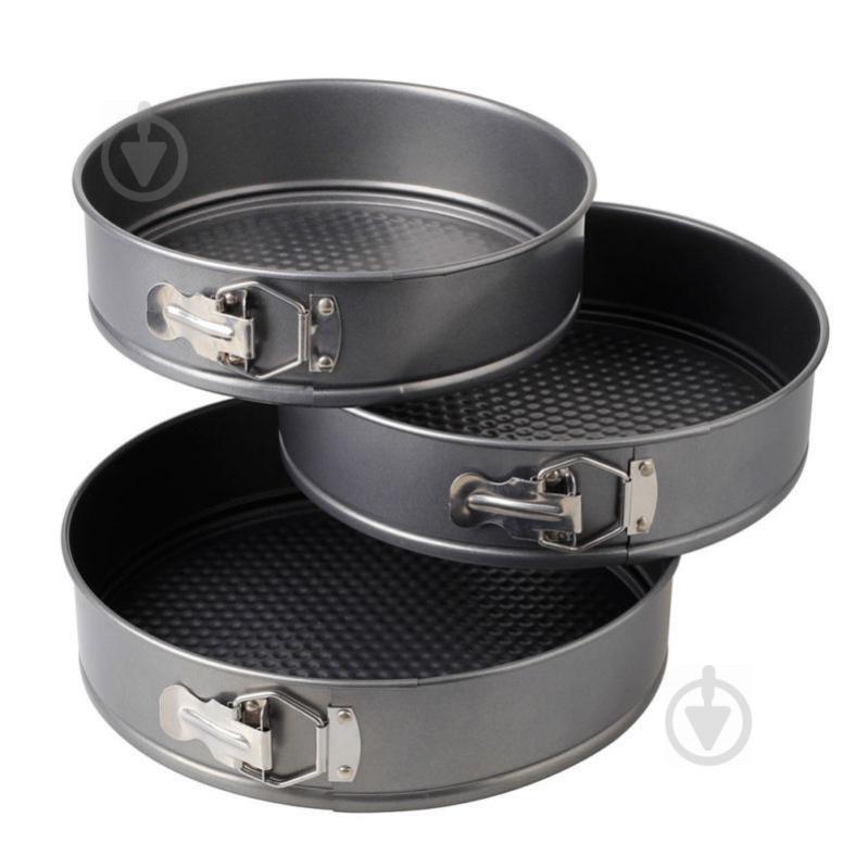 Набір роз'ємних форм для випікання UKC 24/26/28 см Чорний (D1010050012) Набір роз'ємних форм для випікання UKC 24/26/28 см Чорний (D1010050012)