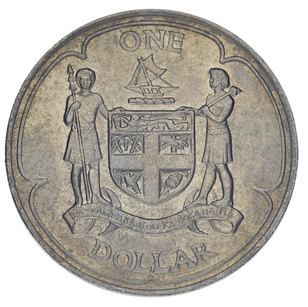 Коллекционная монета Фиджи 1 доллар 1969 AU-UNC (М24956)