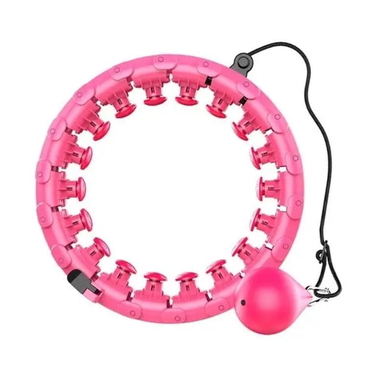 Обруч массажный 4FIZJO с отягощением Pink (P-5907739316820)