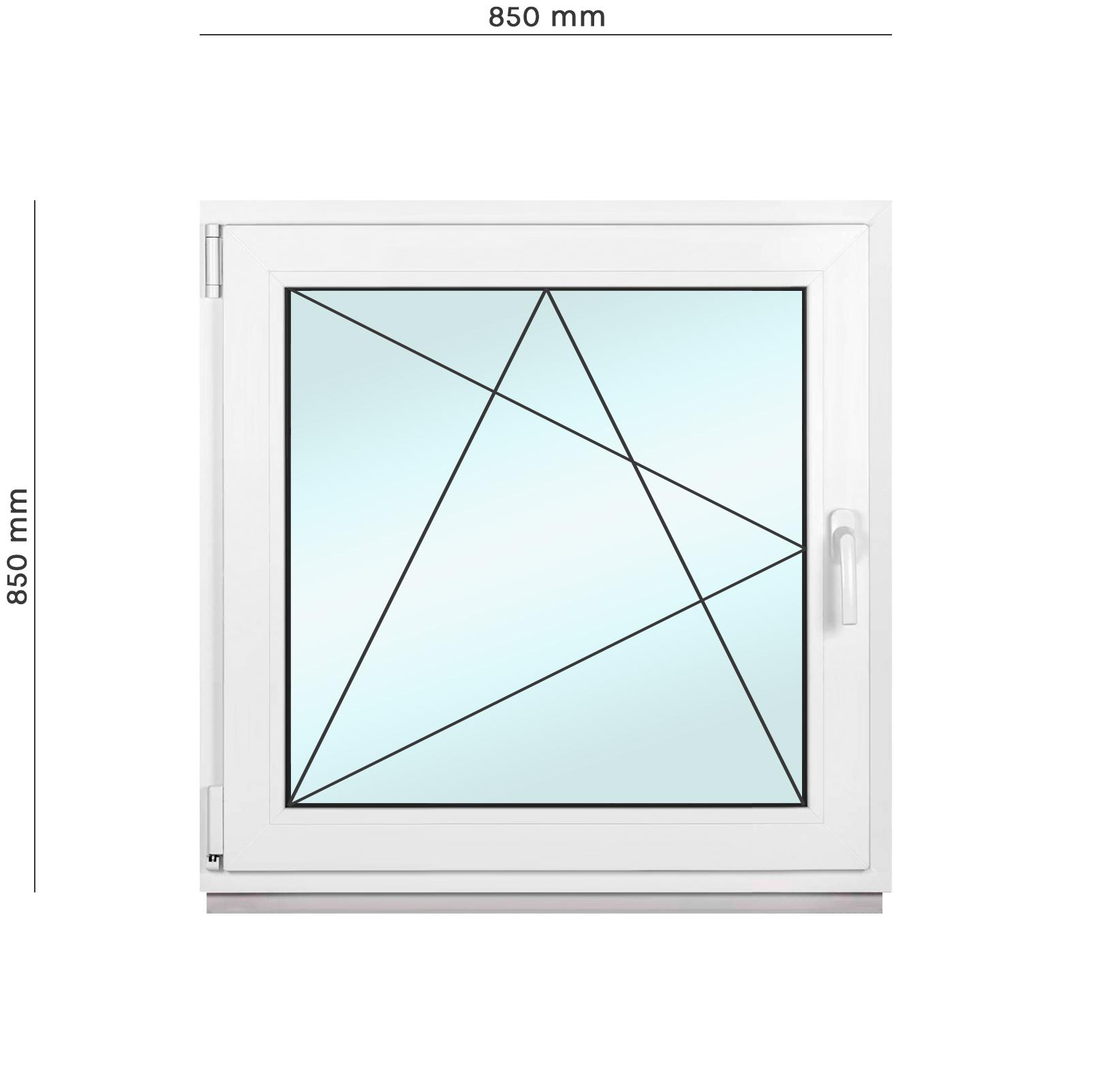 Вікно металопластикове Framex поворотно-відкидне з лівим відкриттям 850х850 мм Білий - фото 2