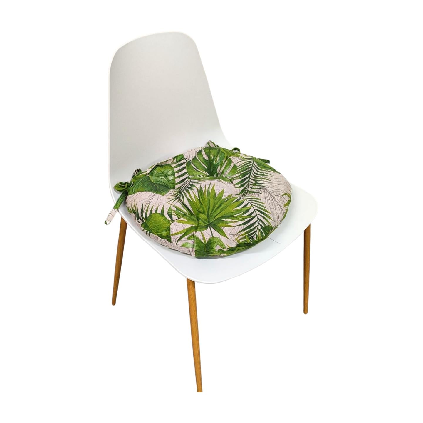 Подушка для стула eGarden TIKO круглая холофайбер с завязками 40х8 см (5661) Подушка для стула eGarden TIKO круглая холофайбер с завязками 40х8 см (5661)