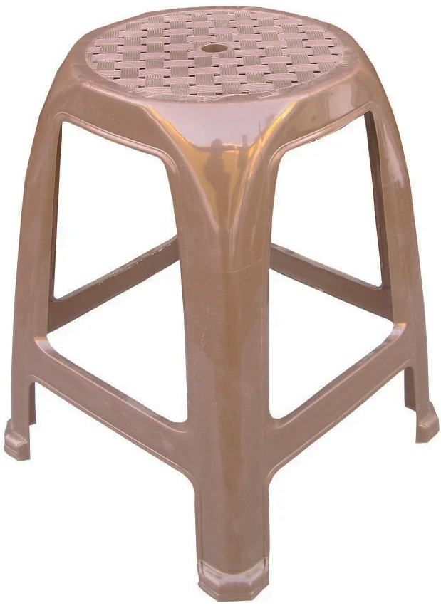 Стілець-табурет пластиковий Полімер Коричневий (MR12589)