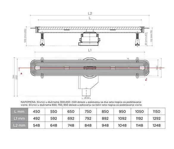 Душовий канал Pestan Confluo Slim Line вставка нержавіюча сталь 650 мм (13100033) - фото 4