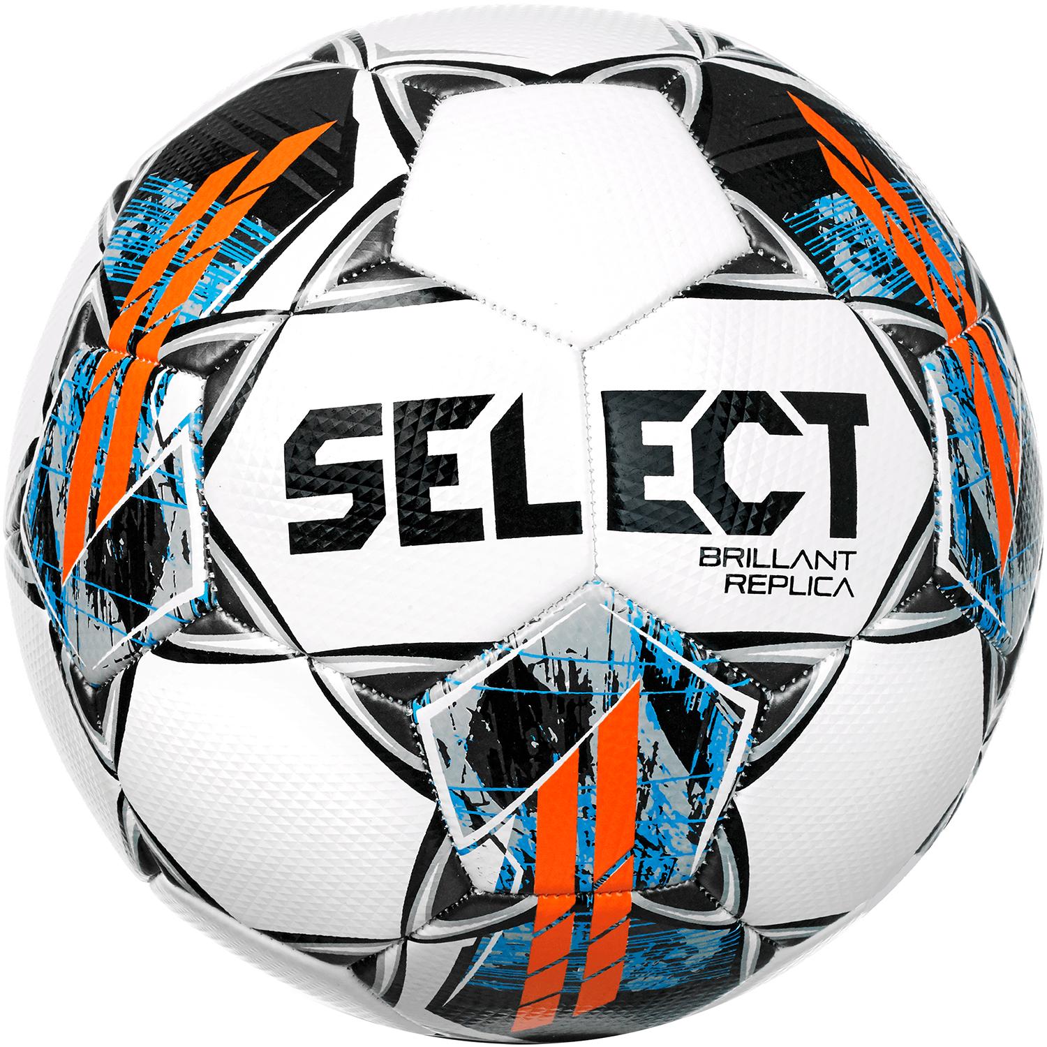 М'яч футбольний Select Brillant Replica v22 878 №5 Білий/Сірий