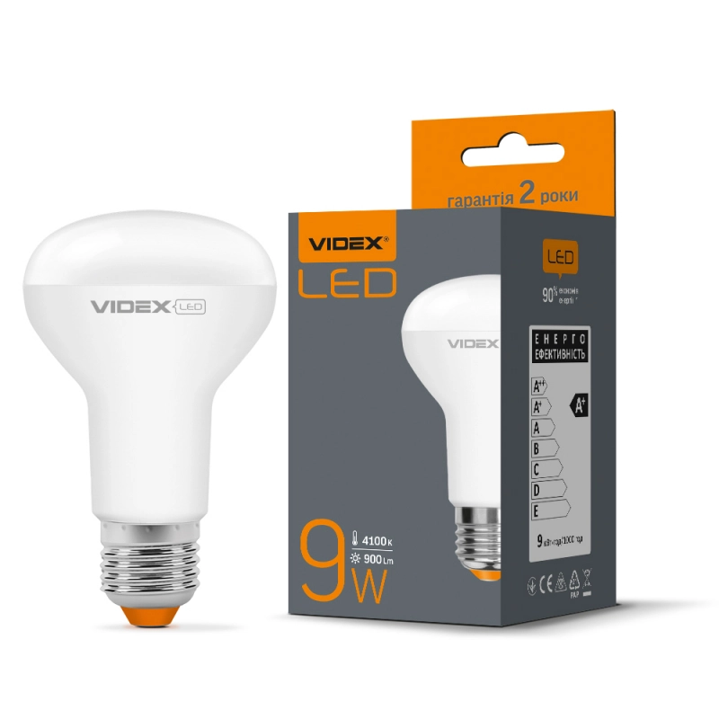 LED-лампа Videx R63e 9W E27 4100K 220V (VL-R63e-09274)