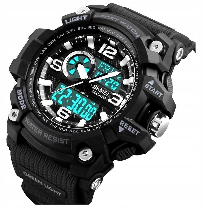 Наручные часы мужские Skmei военные с подсветкой водонепроницаемые Черный (1283) - фото 11 Наручные часы мужские Skmei военные с подсветкой водонепроницаемые Черный (1283) - фото 11