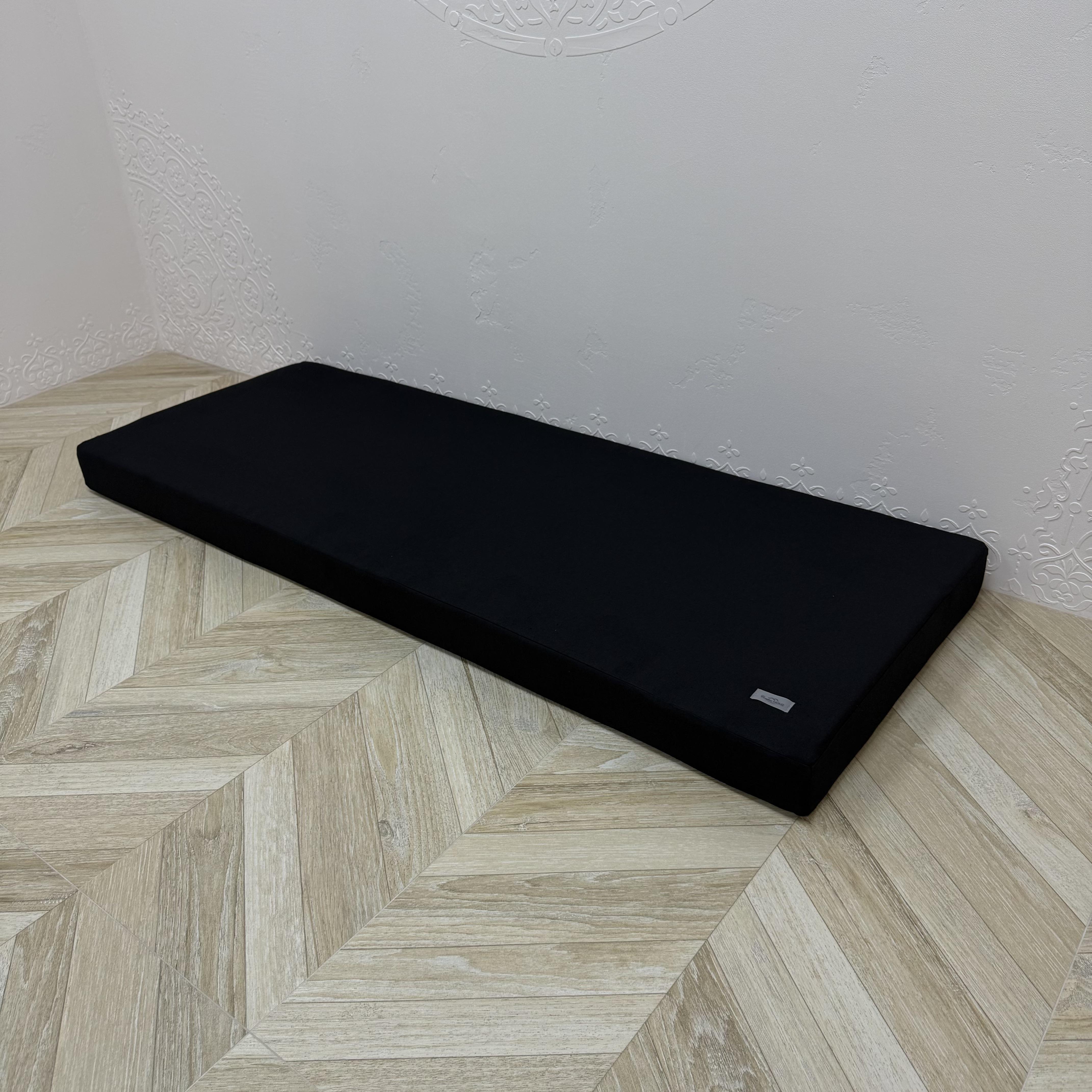 Матрас Comfort Home на подоконники/каркасы/поддоны/садовую мебель 120х40х5 см Black