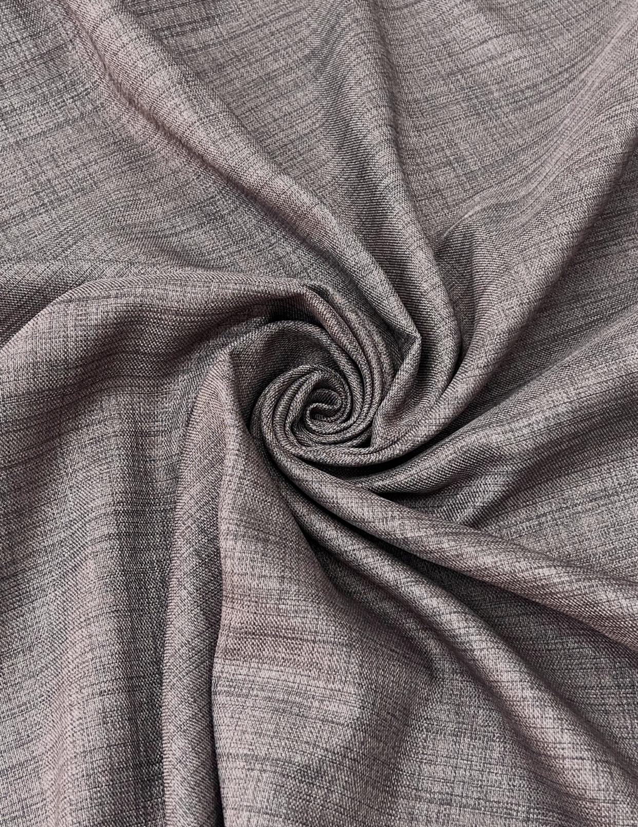 Штора Blackout ленная однотонная с подкладкой на тесьме 6 см 150х280 см Серо-коричневый (21309-1477-T47)