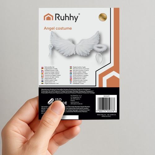 Набор для костюма ангела Ruhhy 3в1 крылья/нимб/волшебная палочка-сердце - фото 6 Набор для костюма ангела Ruhhy 3в1 крылья/нимб/волшебная палочка-сердце - фото 6