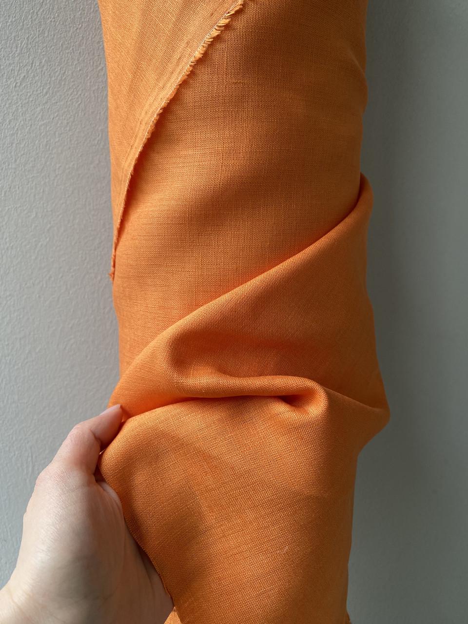 Ткань рубашечно-платьевая LINEN PLUS льняная 143 см 1250 Оранжевый - фото 9 Ткань рубашечно-платьевая LINEN PLUS льняная 143 см 1250 Оранжевый - фото 9