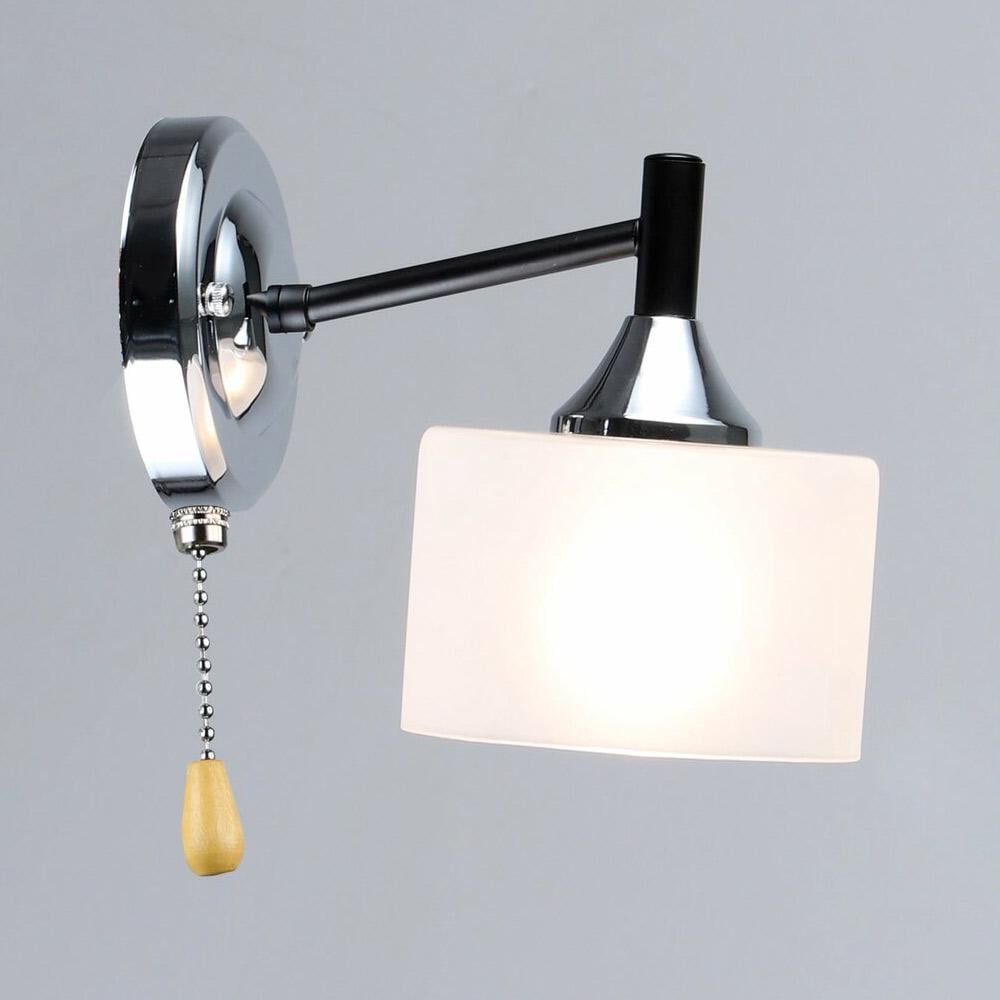 Світильник настінний Light House SRS-20392/1W плафон білий Хром/Чорний