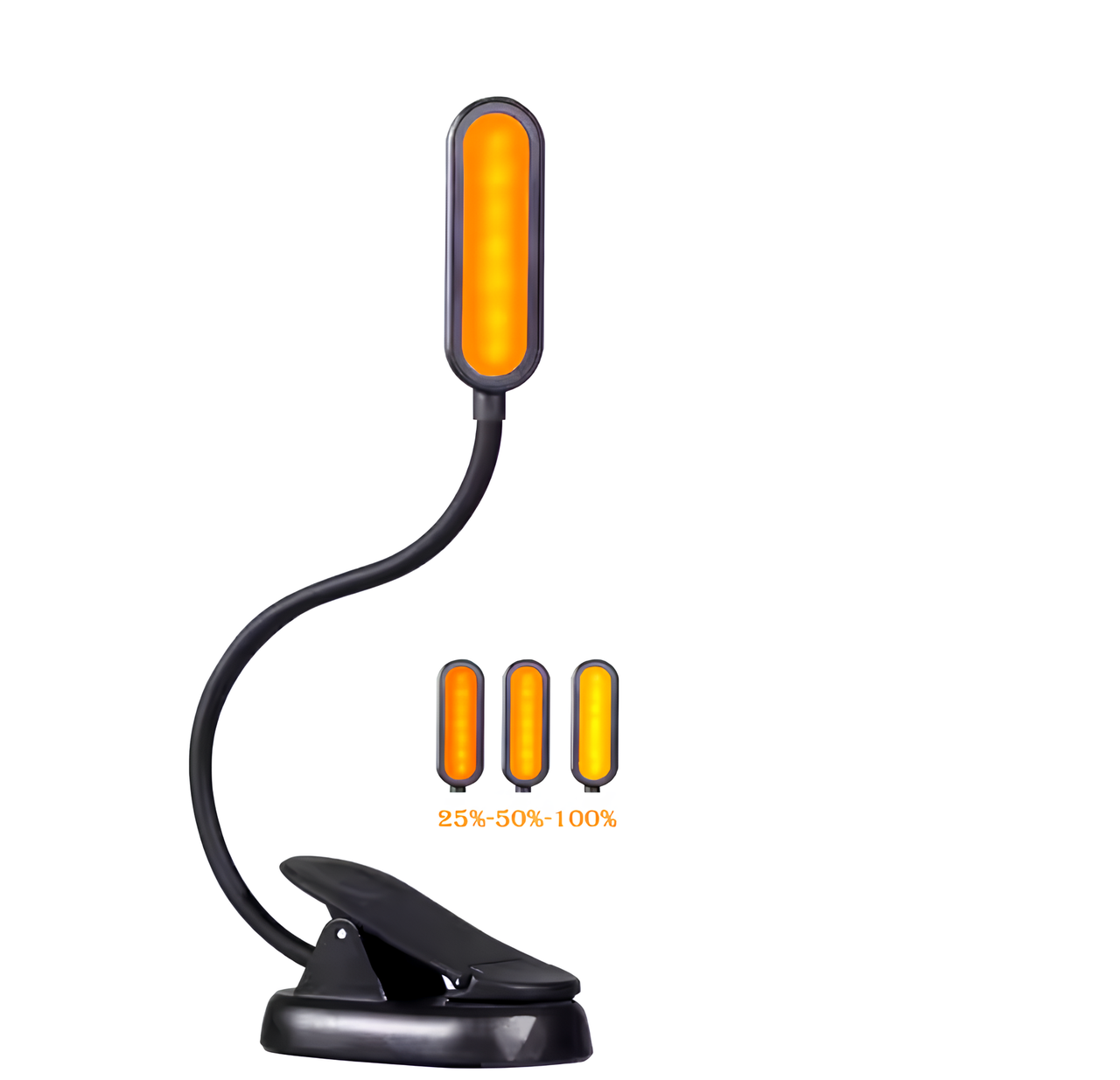 Лампа-фонарик гибкая для чтения книг LED на прищепке Черный (2120526) - фото 7 Лампа-фонарик гибкая для чтения книг LED на прищепке Черный (2120526) - фото 7