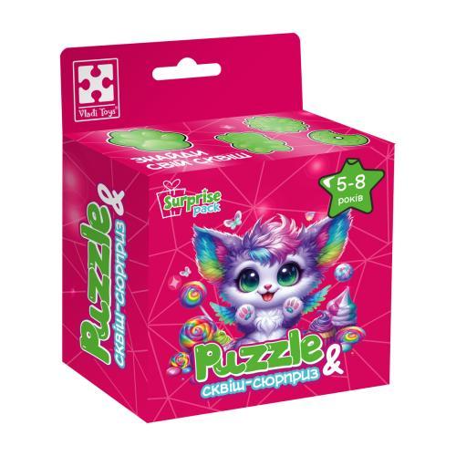 Игра развивающая Vladi Toys VT8030-12 Пазлы с сюрпризом Цветной котенок