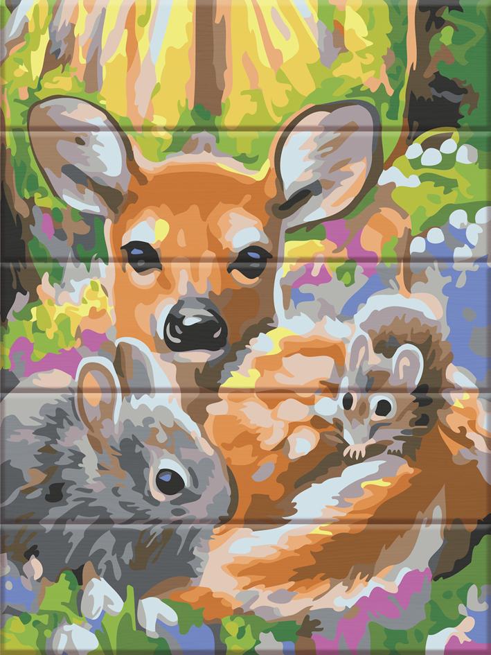 Картина по номерам ArtStory Лесные друзья 30x40 см (ASW177)