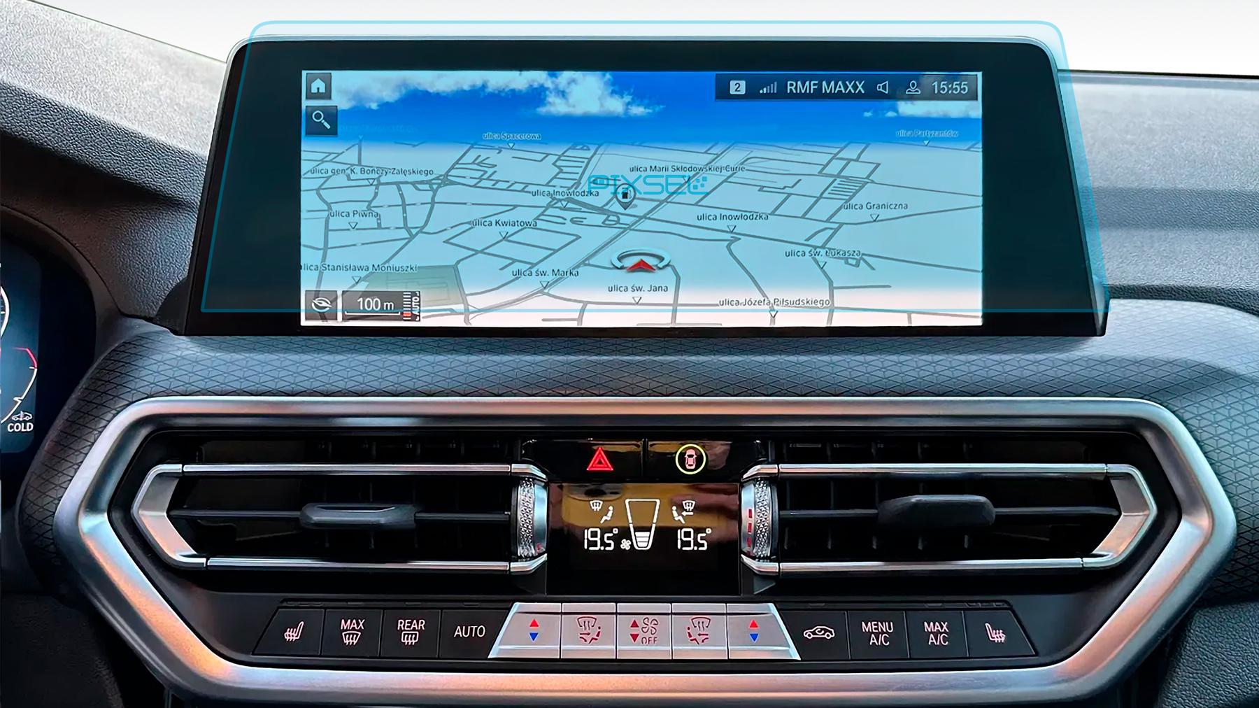 Защитное стекло Pixsel гибридное матовое на монитор BMW X3 13,4" 2022 G01
