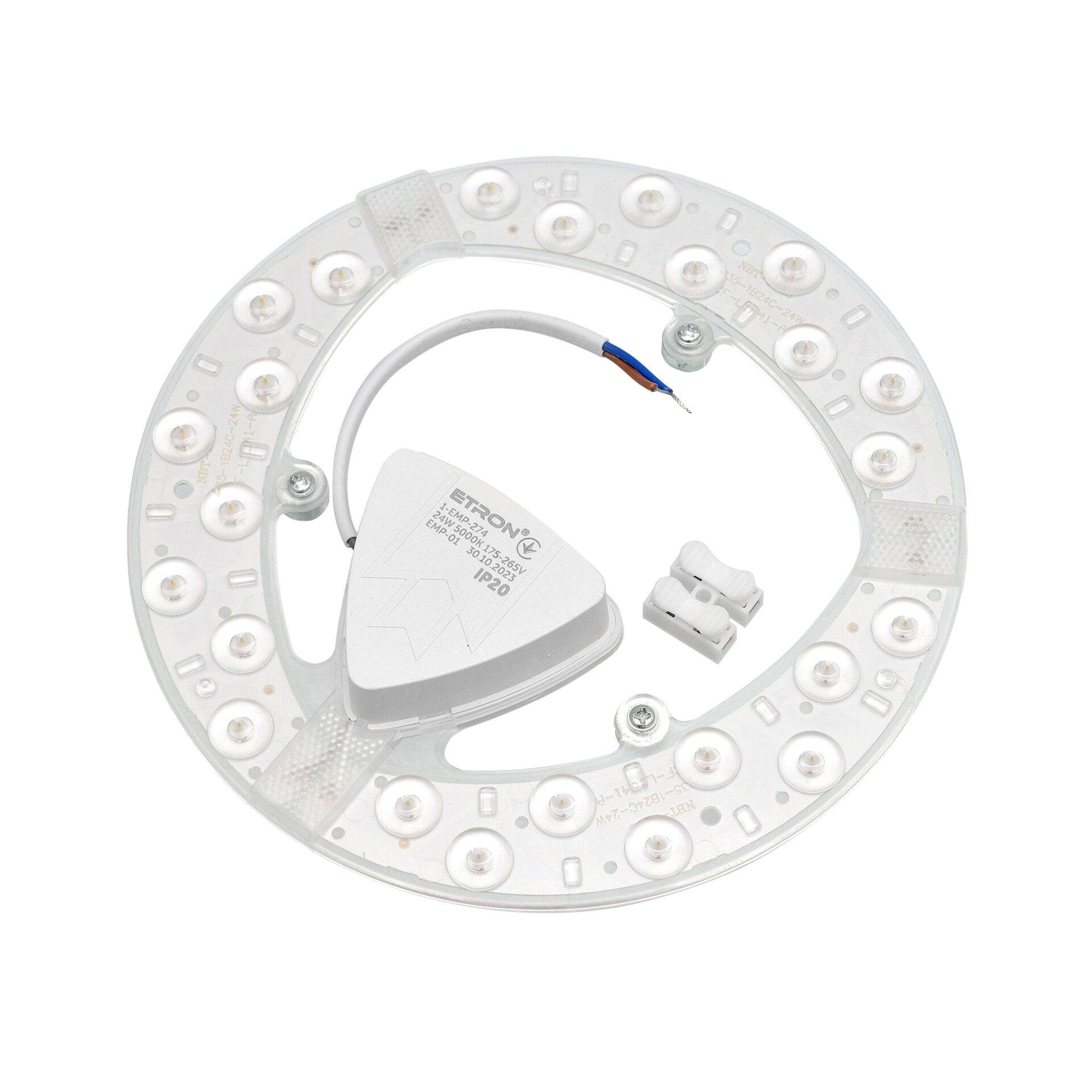 Светодиодный модуль ETRON 1-EMP-272 18W Matrix 5000K IP20 круг 154 мм (29846) Светодиодный модуль ETRON 1-EMP-272 18W Matrix 5000K IP20 круг 154 мм (29846)