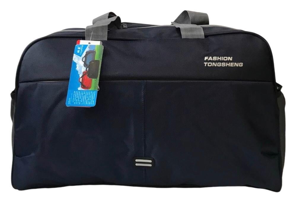 Сумка дорожня велика з боковими кишенями та з довгим ремінем через плече 65 л Синій (6356)