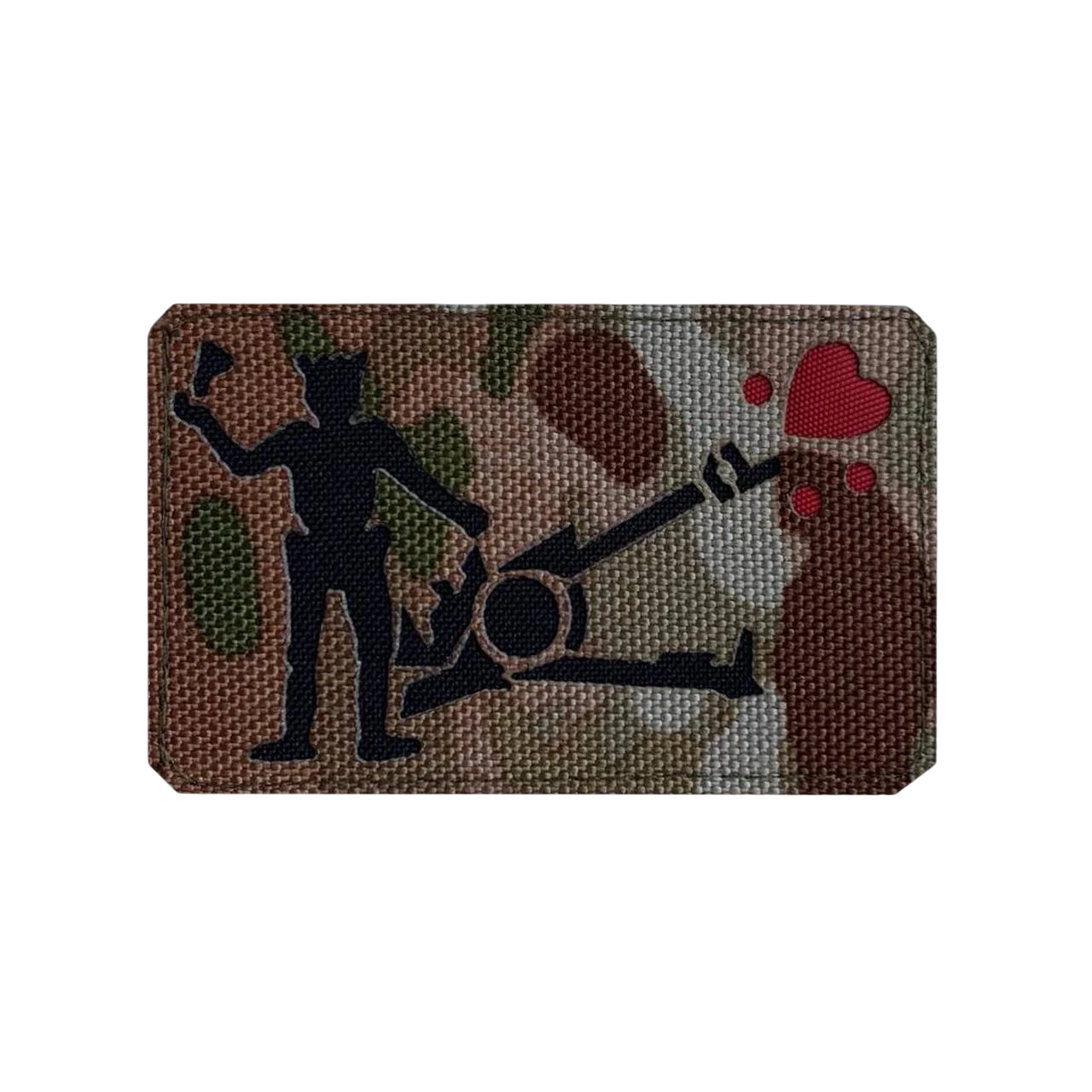 Шеврон на липучке Laser Cut ROP340 Черная Борода артилерист 50х80 мм Мультикам/Чорный (1169)