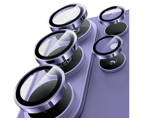 Защитное стекло с рамкой CD Pattern на заднюю камеру Samsung Galaxy S26 Ultra 5G Фиолетовый