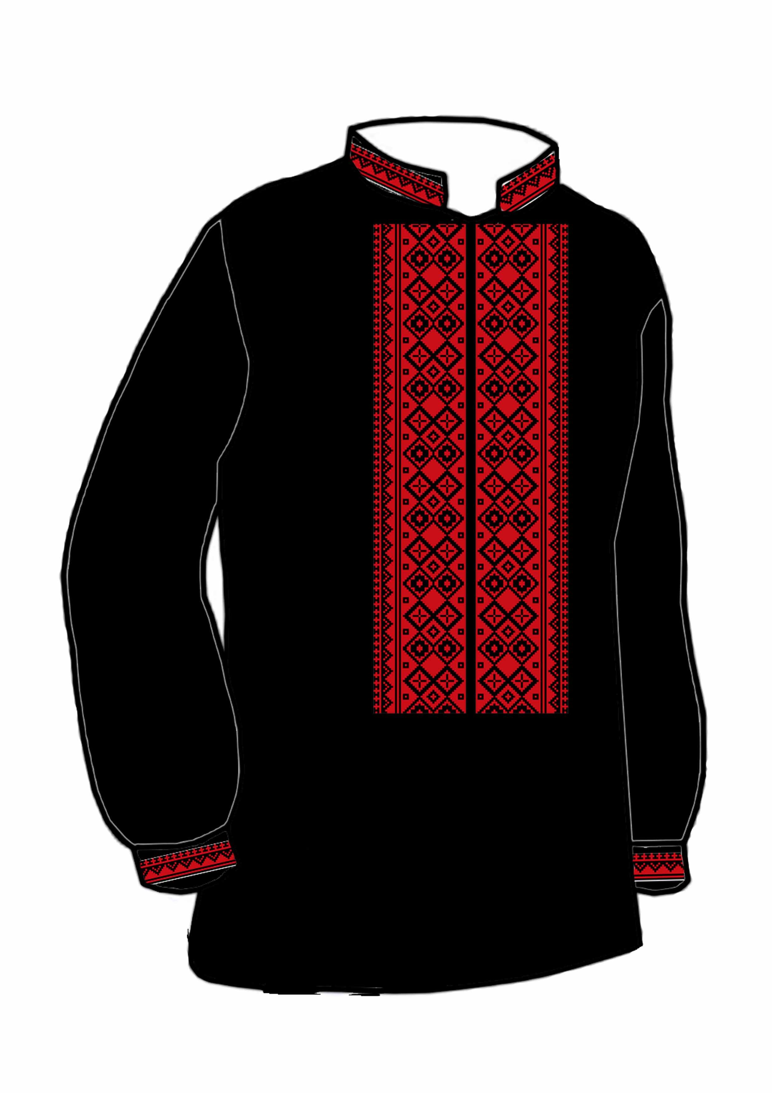 Заготовка для вышивки нитями или бисером рубашка СЧ-115 домотканое полотно