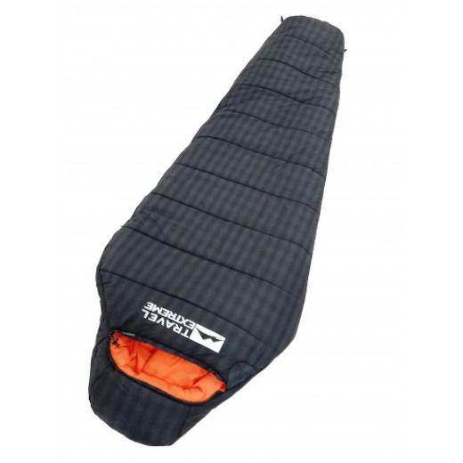 Спальник TravelExtreme WORM 400 левый 190+30х80х50 см кокон Черный/Оранжевый (6936116102878)