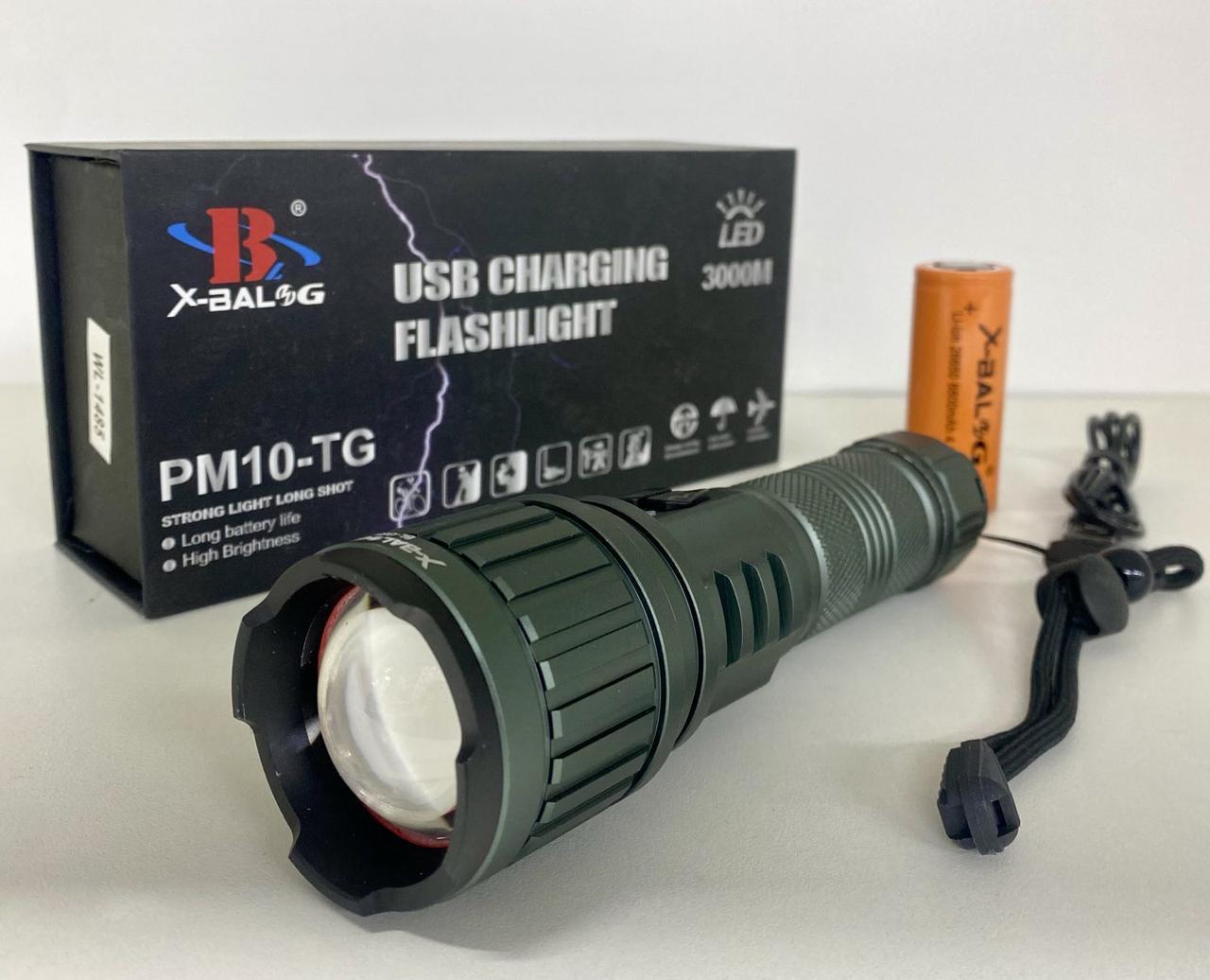 Фонарь аккумуляторный WL 1485 BL-G65-1 ручной с красным/белым светом 5 режимов