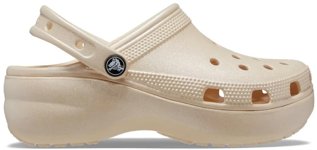 Сабо женские Crocs Classic Platform Shimmer Clog M7W9 р. 39 25,5 см Vanilla (208590)