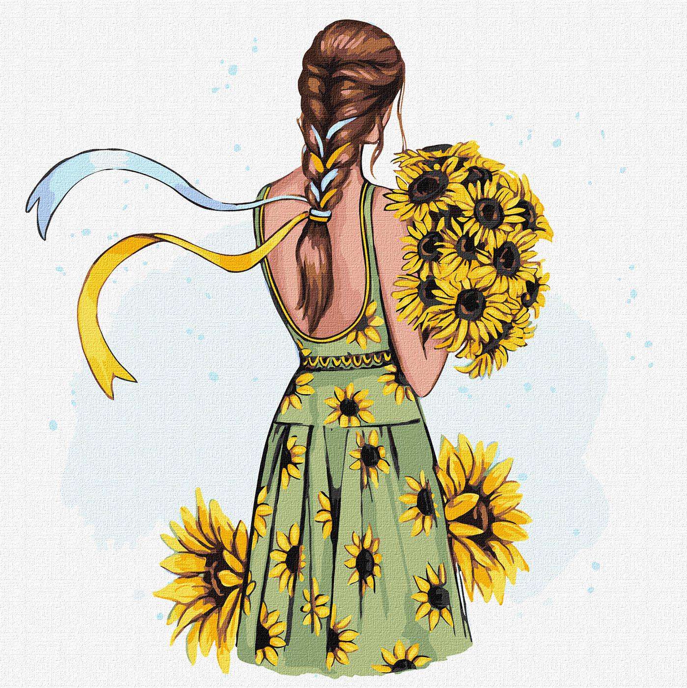 Картина по номерам Идейка Букет подсолнухов 40x40 см (Id-KHO2533)