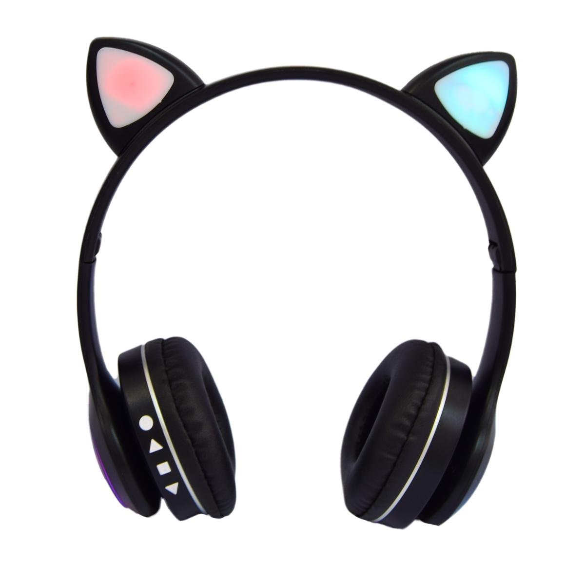 Детские наушники с ушками Cat ear headphones VZV-23M беспроводные Черный (1008693-Black) - фото 2