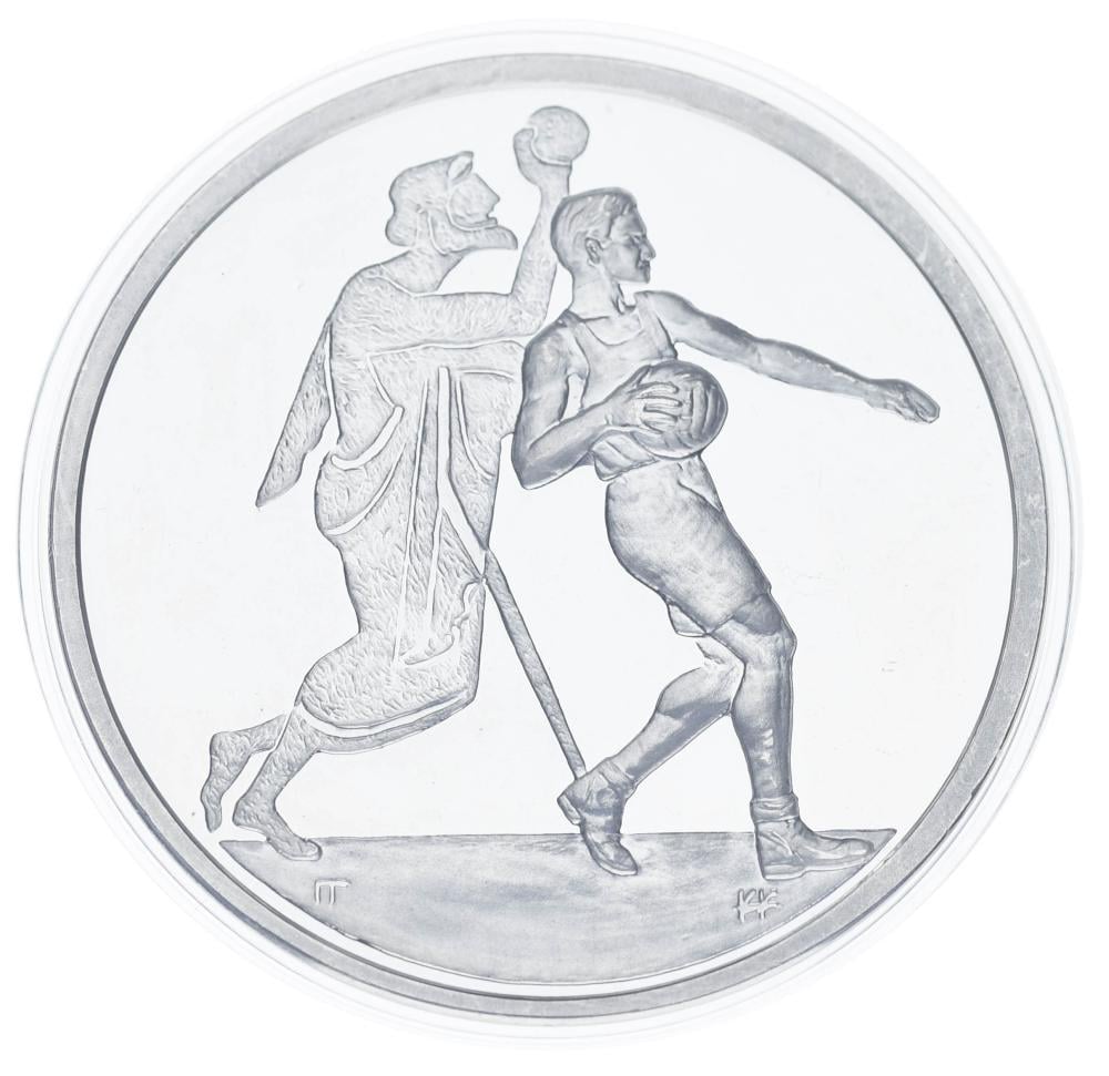 Коллекционная монета Греция 10 евро 2004 серебро UNC XXVIII летние олимпийские игры в г. Афины Гандбол