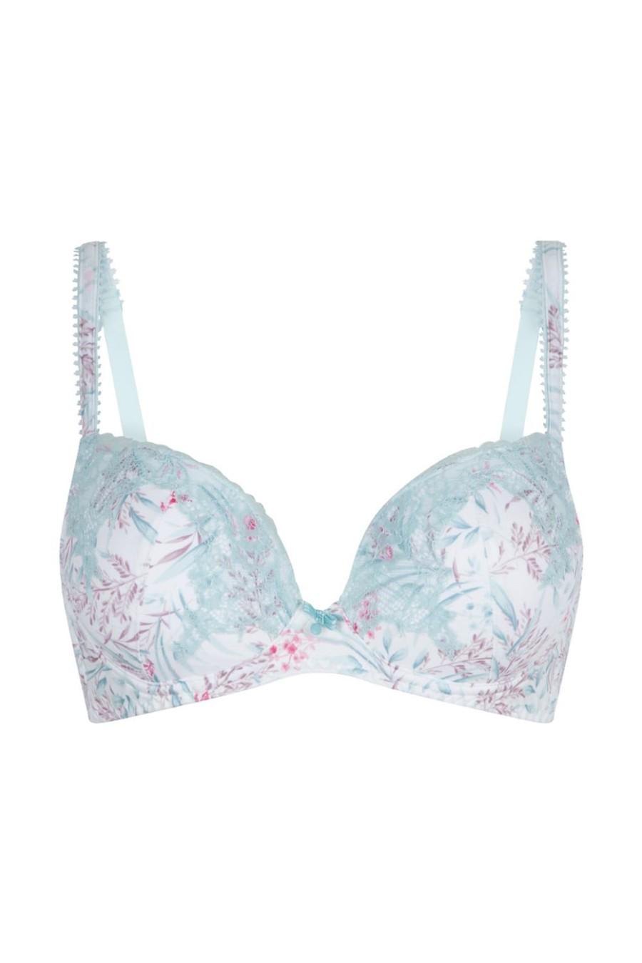 Бюстгальтер push-up LingaDore 80C Белый/Бирюзовый (68487)