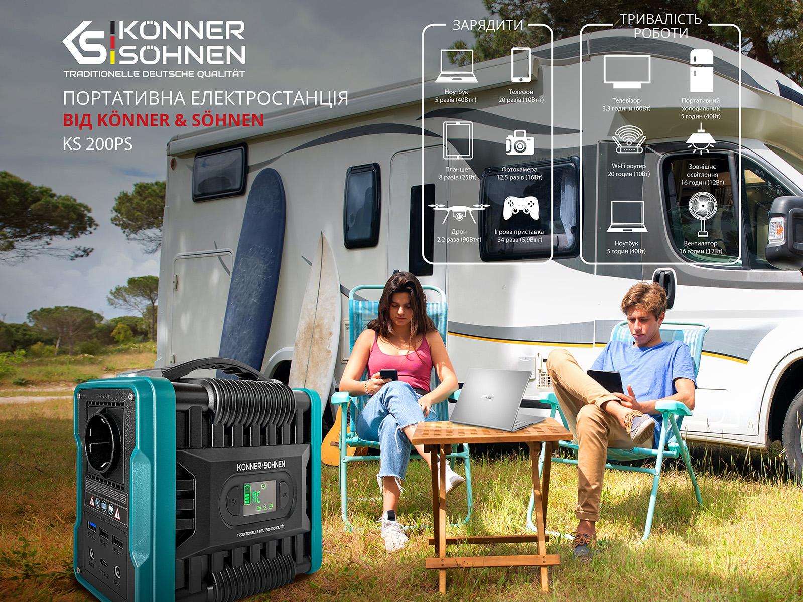 Зарядная станция Konner & Sohnen KS 200PS (18349184) - фото 2