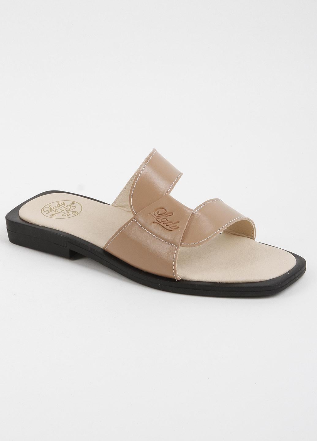 Шлепанцы женские кожаные Fashion L63 340124 р. 37 Бежевый