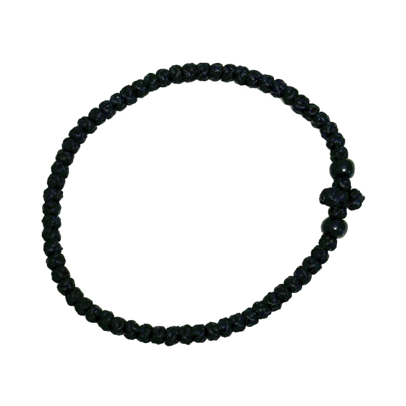 Браслет комбоскини с черными бусинами Черный (213011892)