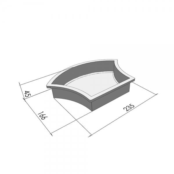 Форми для тротуарної плитки Верес-2007 Луска гладка 45 мм (11601-2340) - фото 2