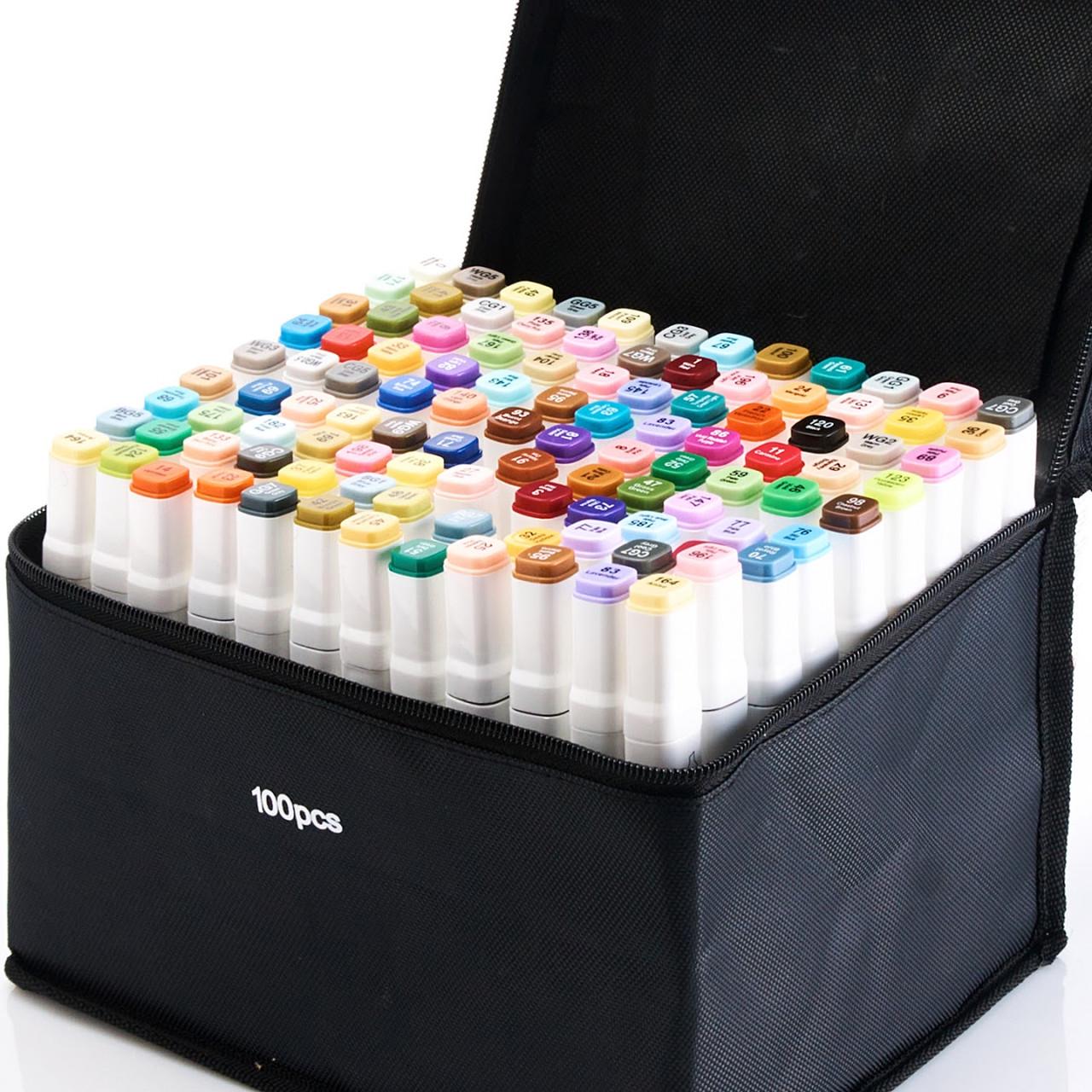 Маркери двосторонні в чохлі Touch для скетчинга 100 шт. (1801953683)