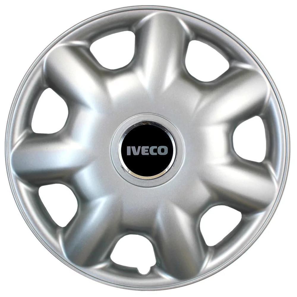Ковпаки SJS 218 з логотипом Iveco 4 шт. R14 Срібний (2789079901)