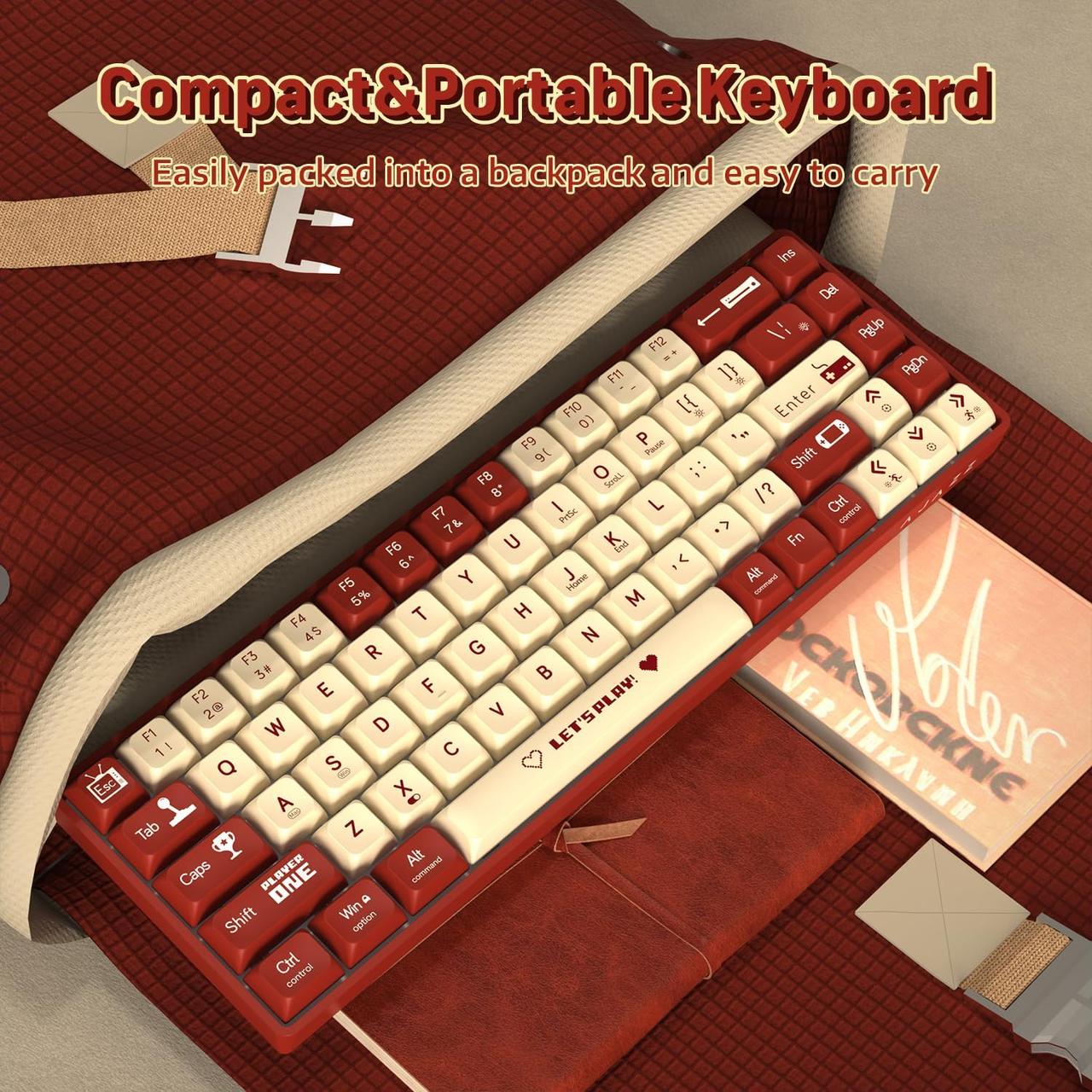 Клавіатура механічна дротова Ajazz AK680 RGB-підсвітка червоні світчі hotswap Red (2569097985) - фото 2