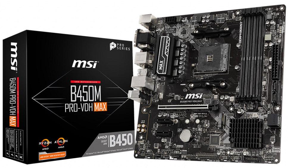 Материнская плата MSI B450M PRO-VDH MAX (12430219) - фото 3