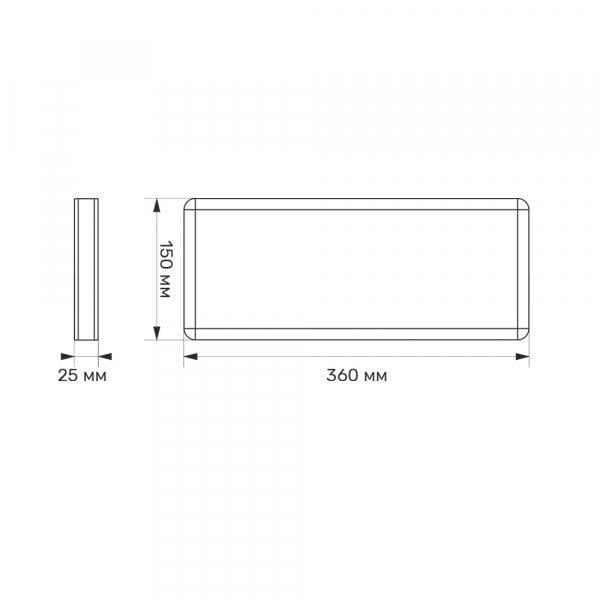 Світильник аварійний односторонній Titanum TL-EM101-S "ВИХІД" (27386) - фото 4