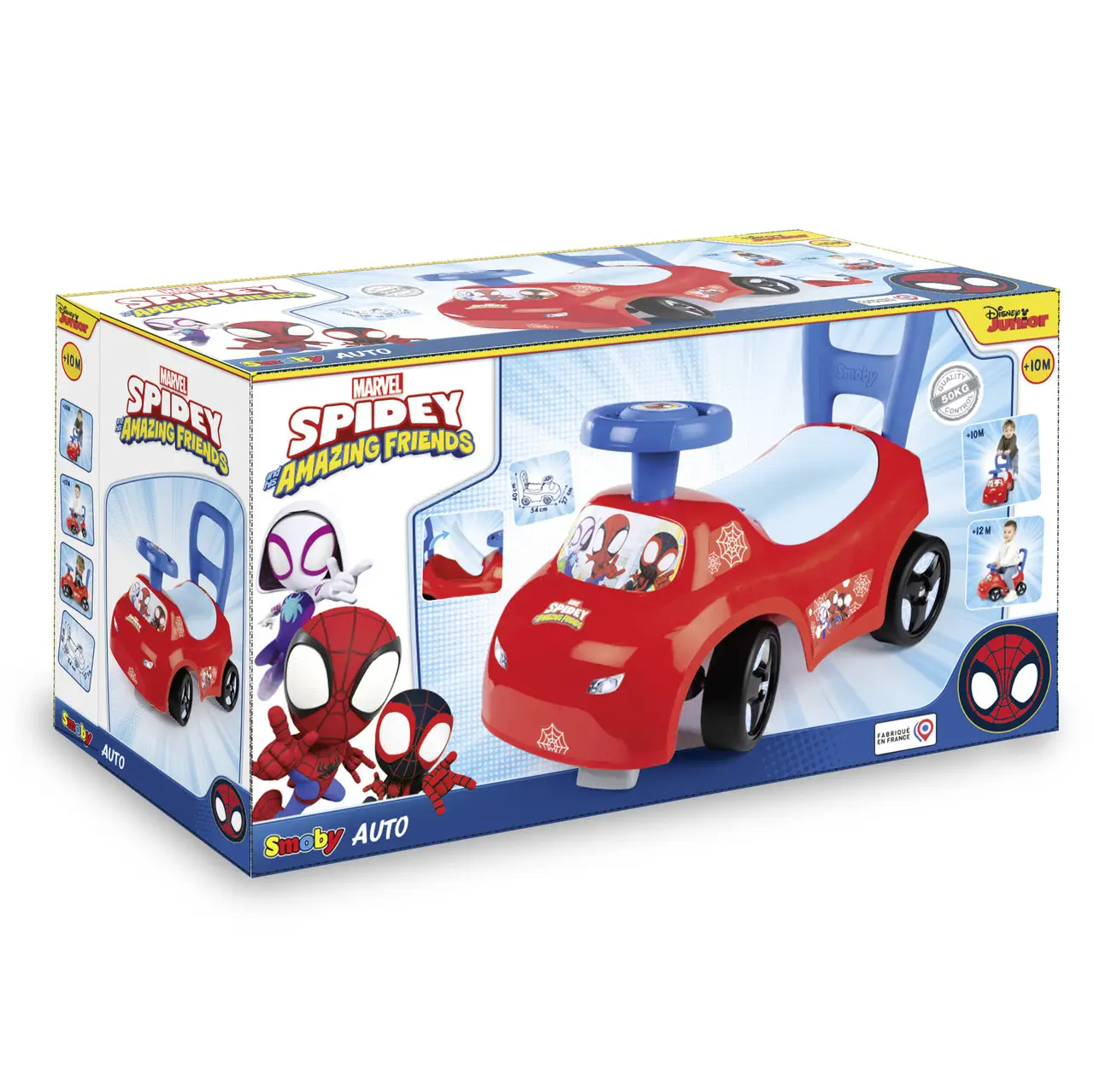 Машина для катания малыша Smoby Марвел Спиди с 10 месяцев (720546) - фото 4